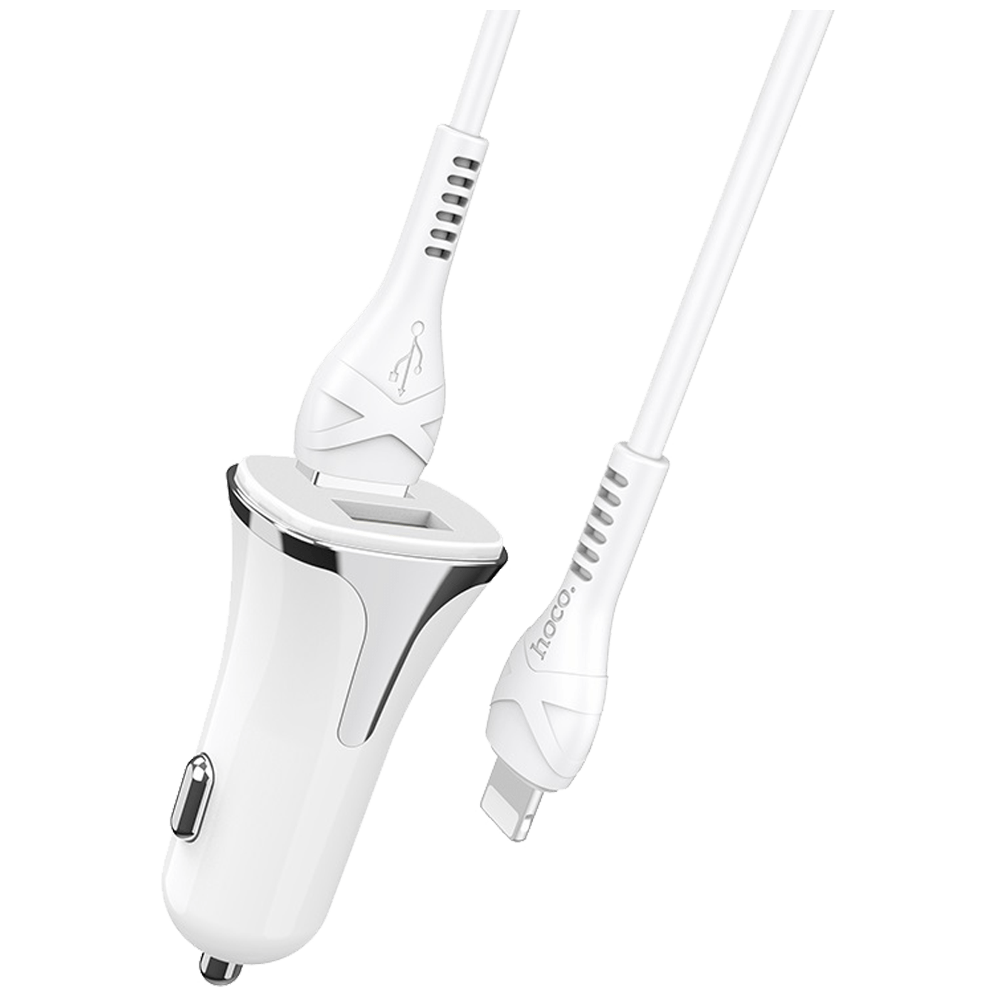 hoco. Auto punjač sa Lightning kabelom, QC, 2 x USB, 3.1 A - Z31 Universe double port, Lightning-2
