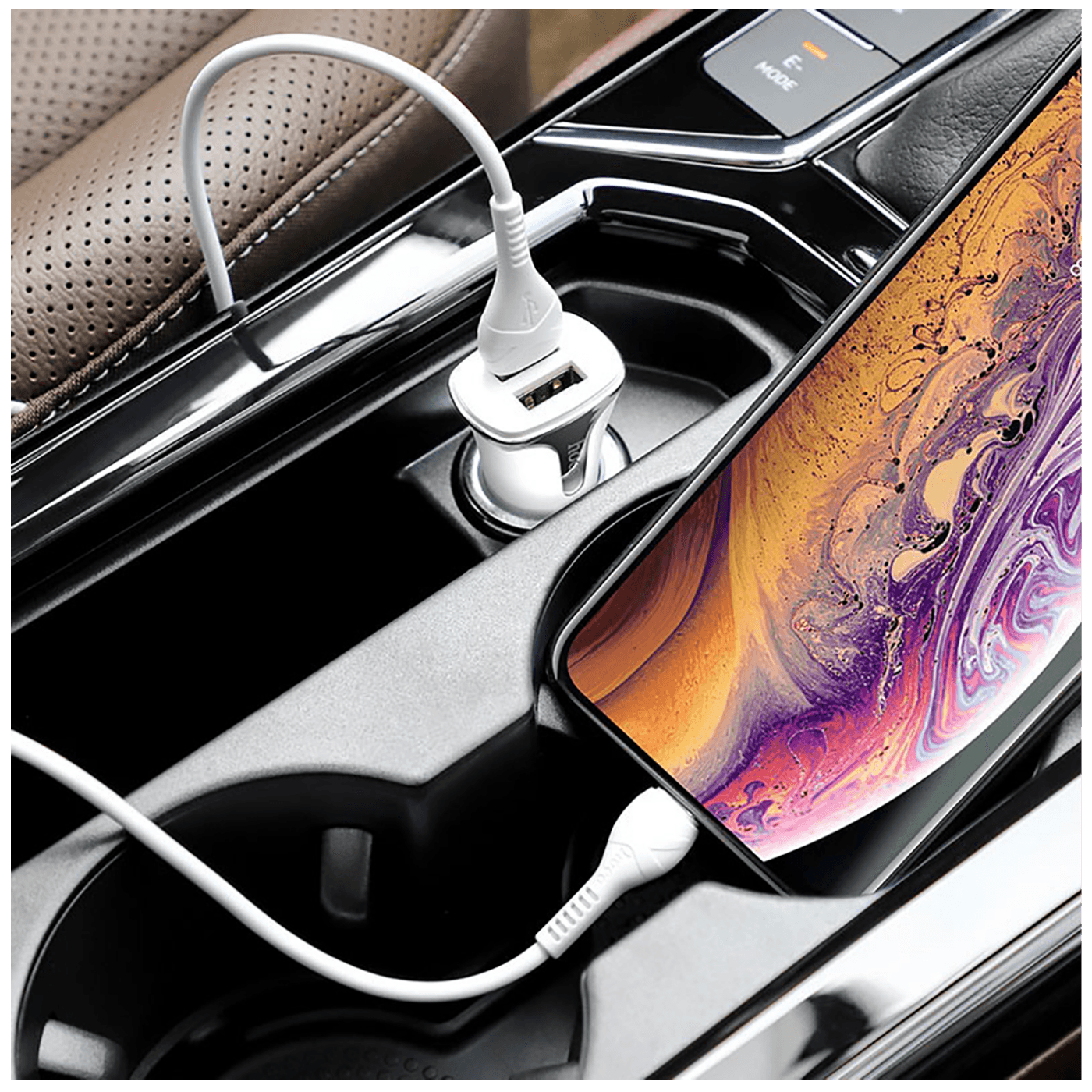 hoco. Auto punjač sa Lightning kabelom, QC, 2 x USB, 3.1 A - Z31 Universe double port, Lightning-4