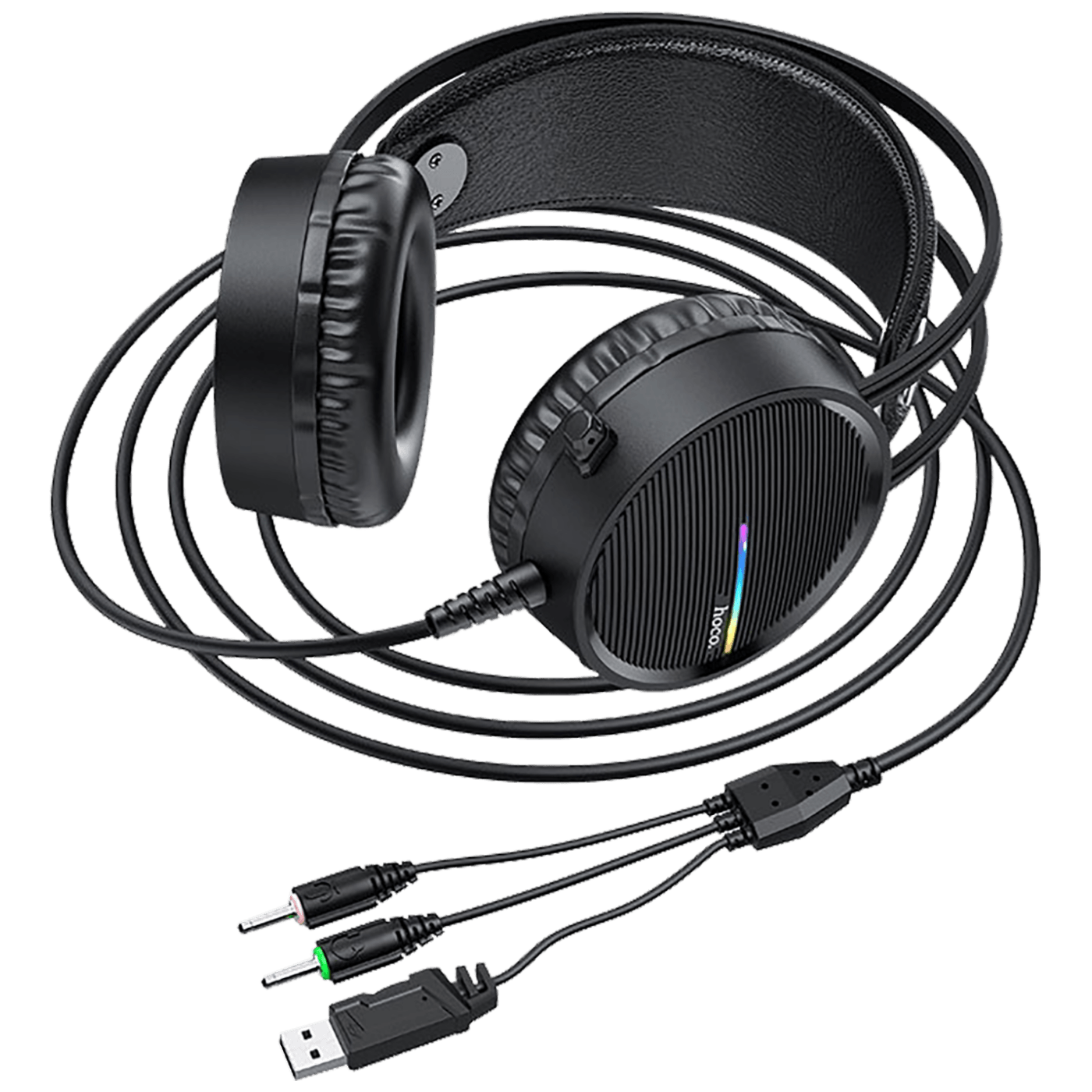 Slušalice sa mikrofonom HOCO gaming, dužina kabela 2.4 met crna - W100 Touring-3