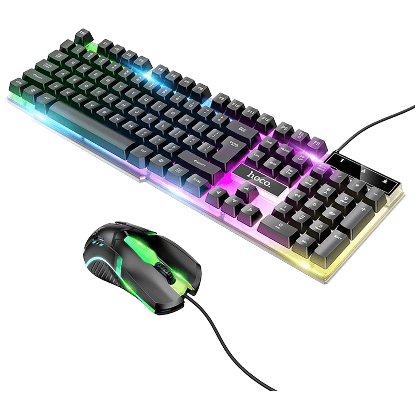 hoco. Tipkovnica+miš, gaming set, RGB osvjetljenje, USB - GM11-2