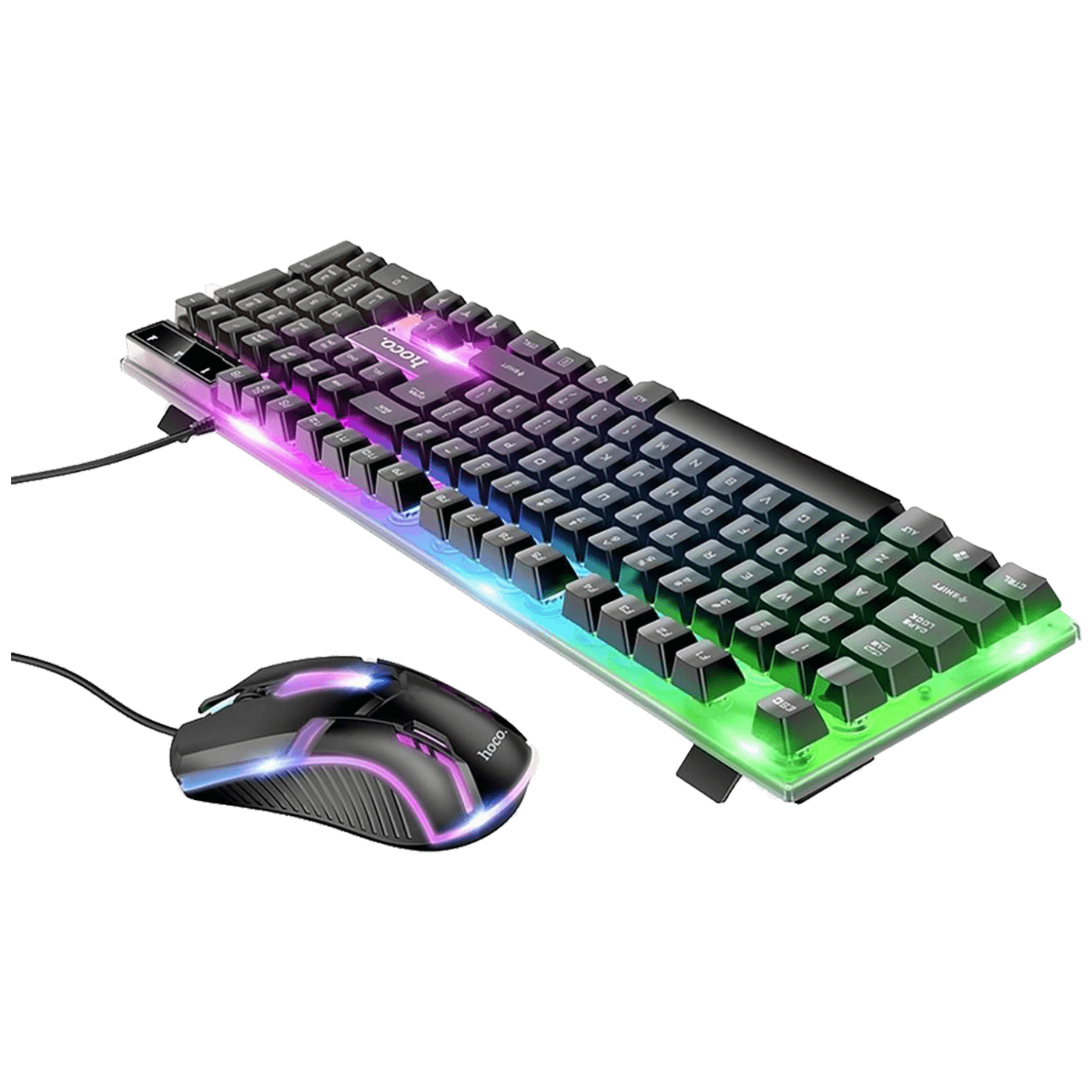 hoco. Tipkovnica+miš, gaming set, RGB osvjetljenje, USB - GM11-3
