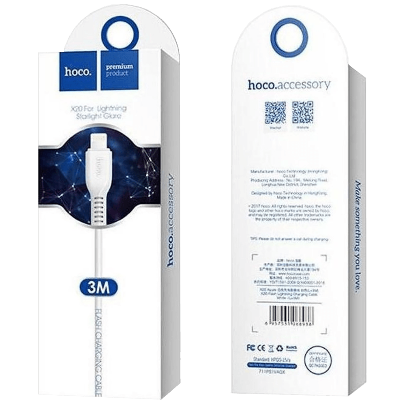 hoco. USB kabel za iPhone , Lightning kabel, dužina 3 met. - X20 Flash Lightning 3m-1