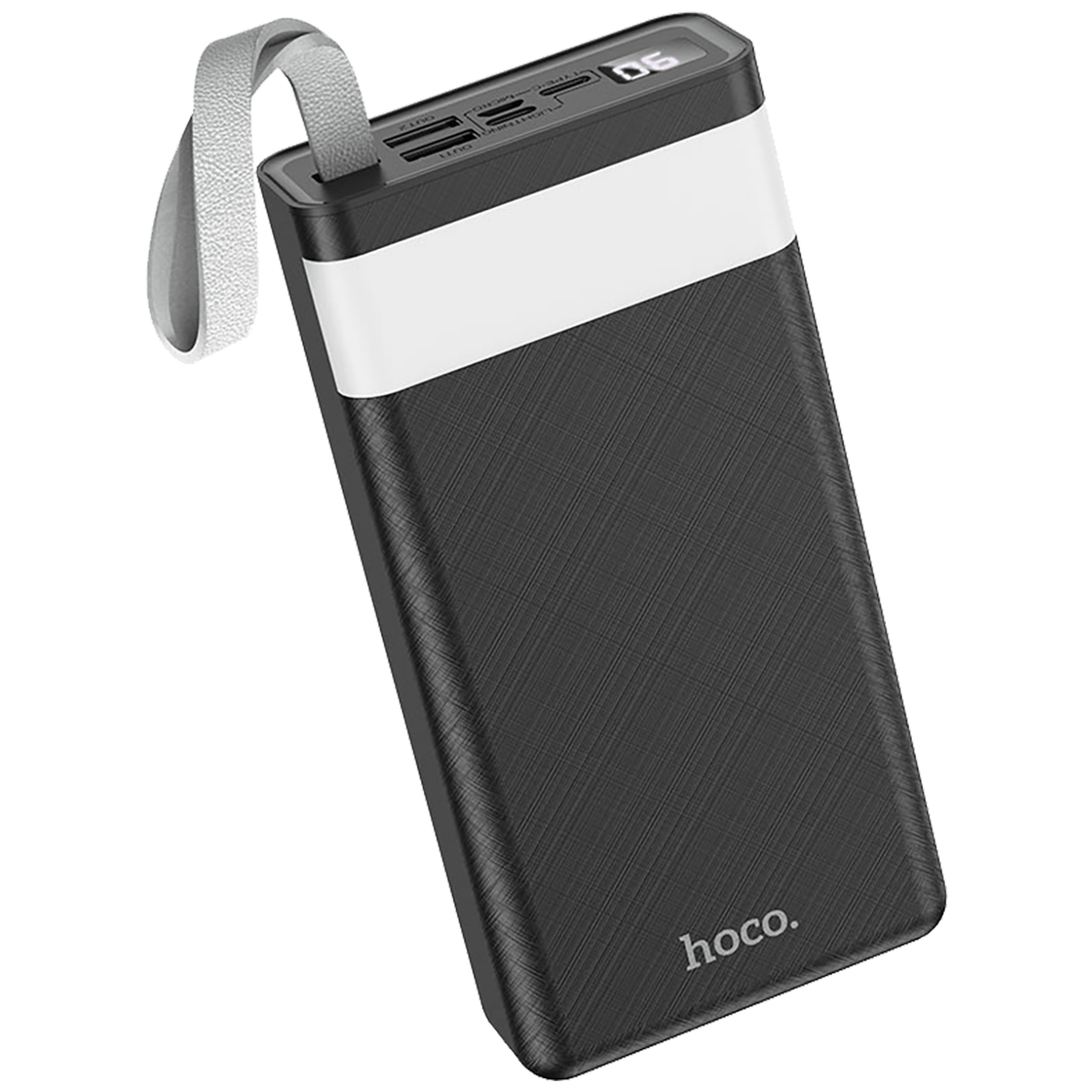hoco. Punjač prijenosni sa lampom, Hoco j73, 30000mAh, 2A / 2A - J73 Powerful crna-3
