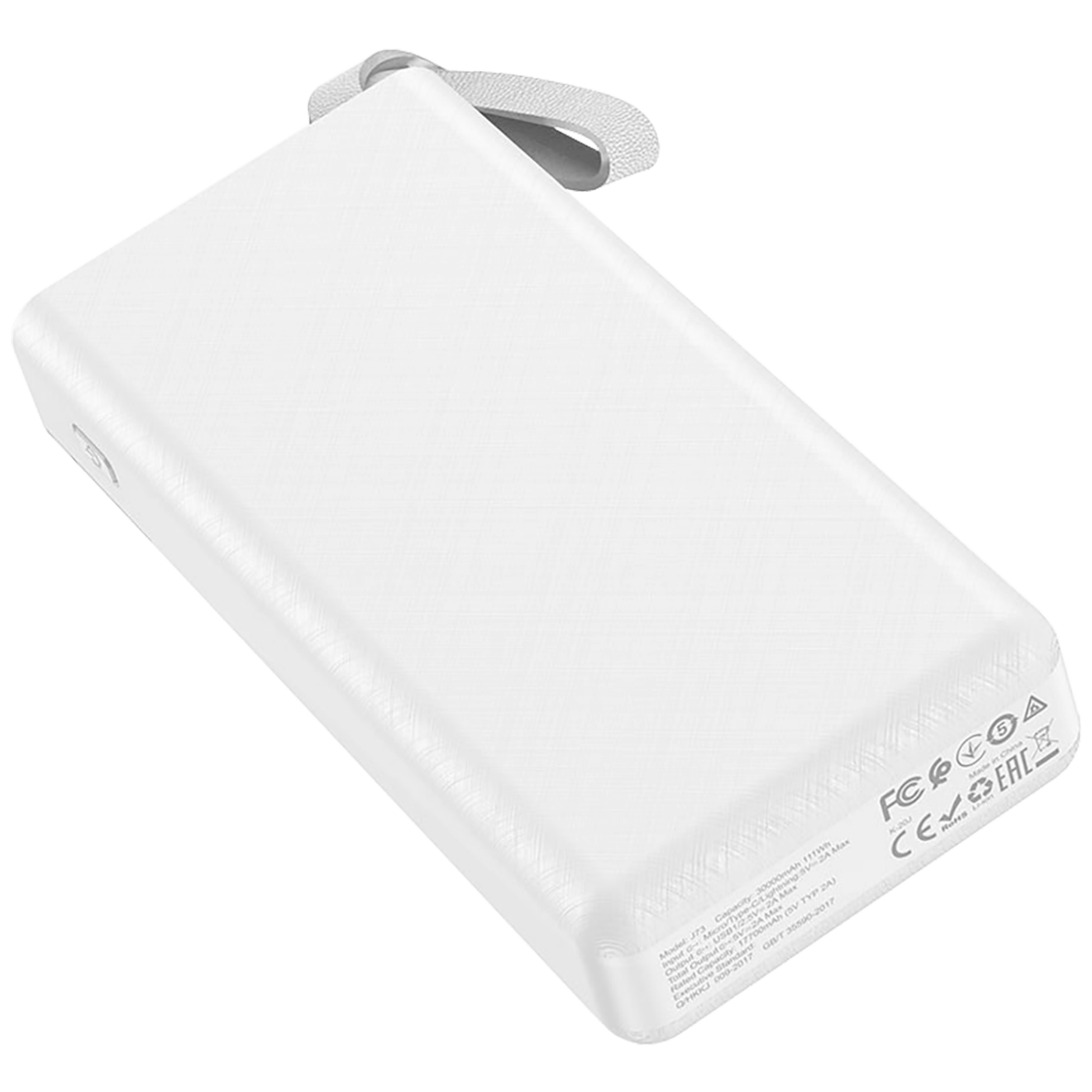 hoco. Punjač prijenosni sa lampom, Hoco j73, 30000mAh, 2A / 2A - J73 Powerful bijela-3