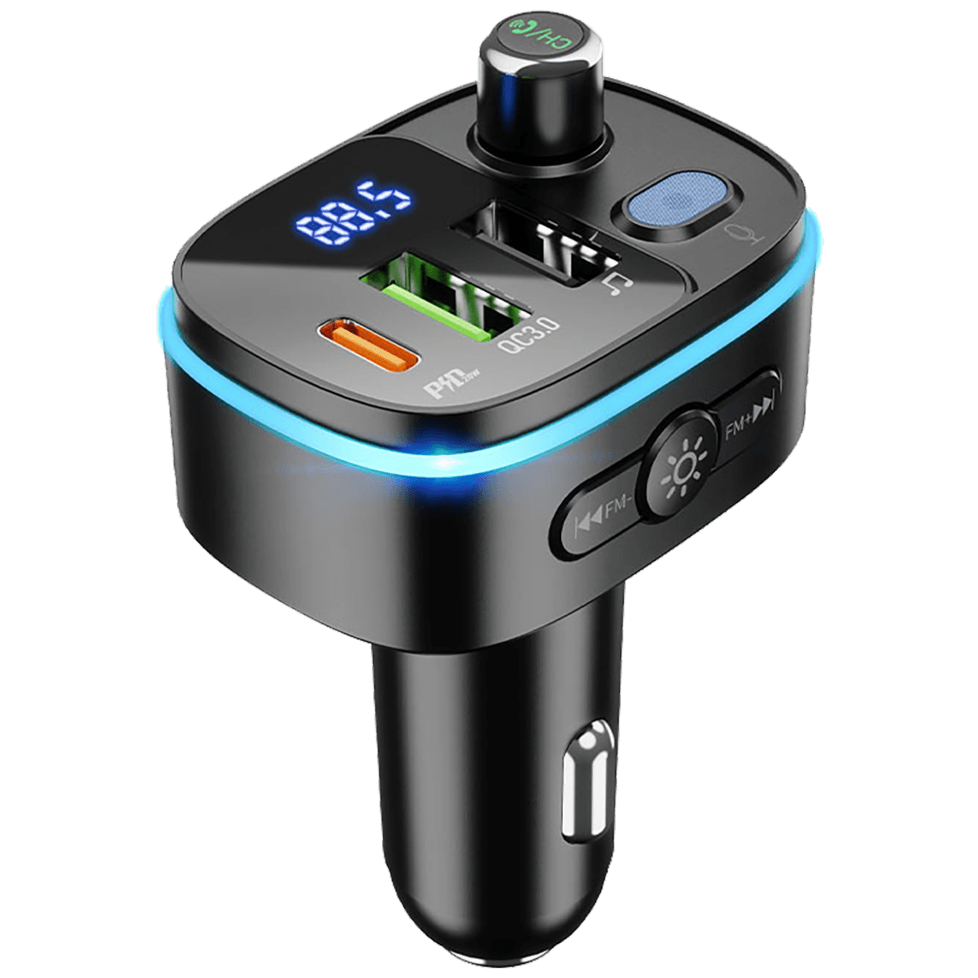 hoco. FM modulator, E62,Bluetooth,12/24 V,2xUSB, 1xUSB-C,PD20W - E62 Fast-2