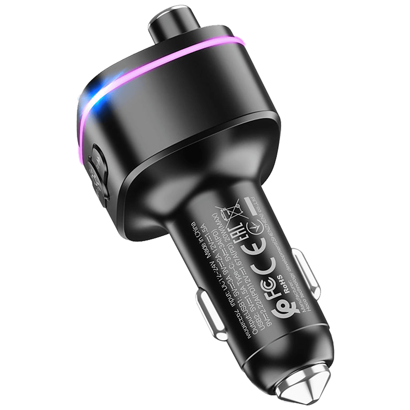hoco. FM modulator, E62,Bluetooth,12/24 V,2xUSB, 1xUSB-C,PD20W - E62 Fast-3