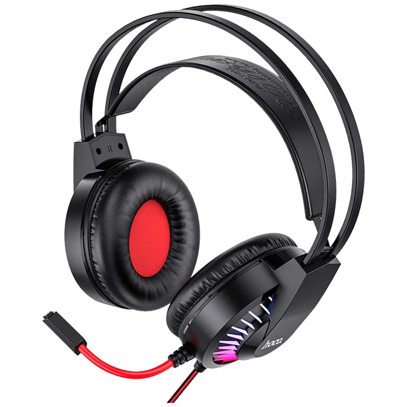 Slušalice sa mikrofonom HOCO gaming, 3.5 mm / USB, LED - W105 Joyful-2