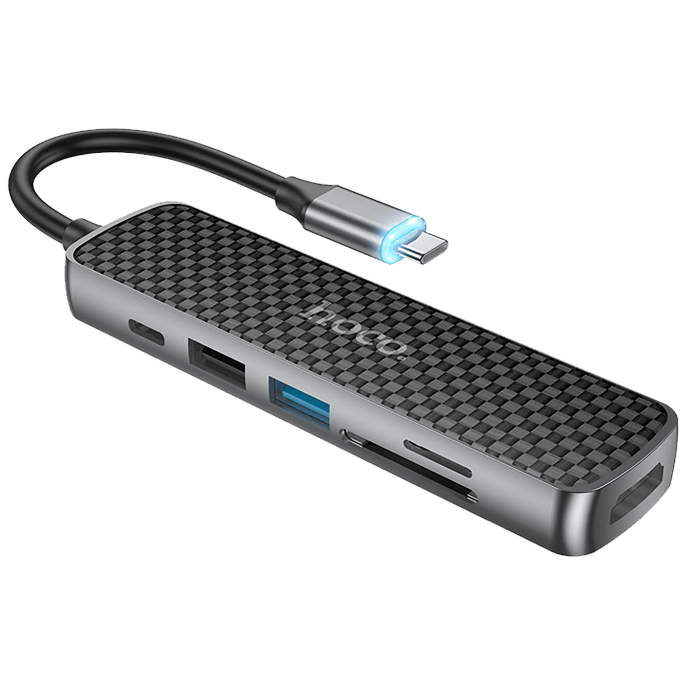 hoco. Konverter USB type C to HDMI/USB3.0/USB2.0/SD/ TF/PD - HB24 Easy display-2