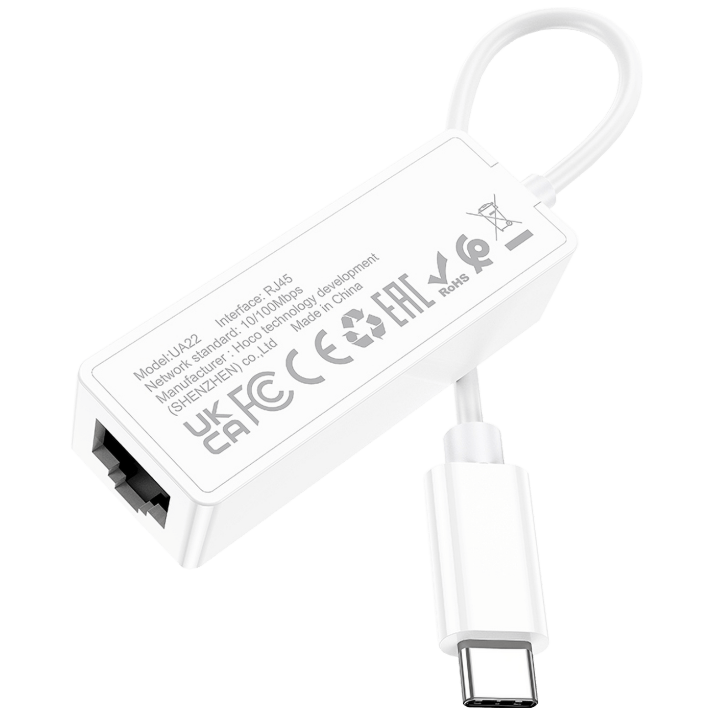 hoco. Adapter USB type C na LAN - UA22 type C-3