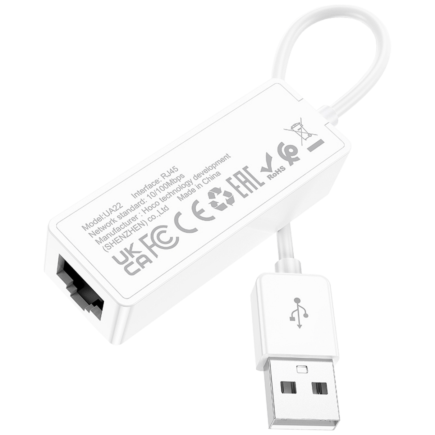 hoco. Adapter USB na LAN - UA22-3