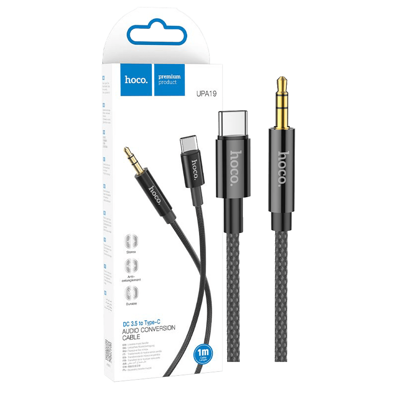 hoco. Audio kabl USB type C na 3.5 mm, 1.0 met - UPA19 crna-0
