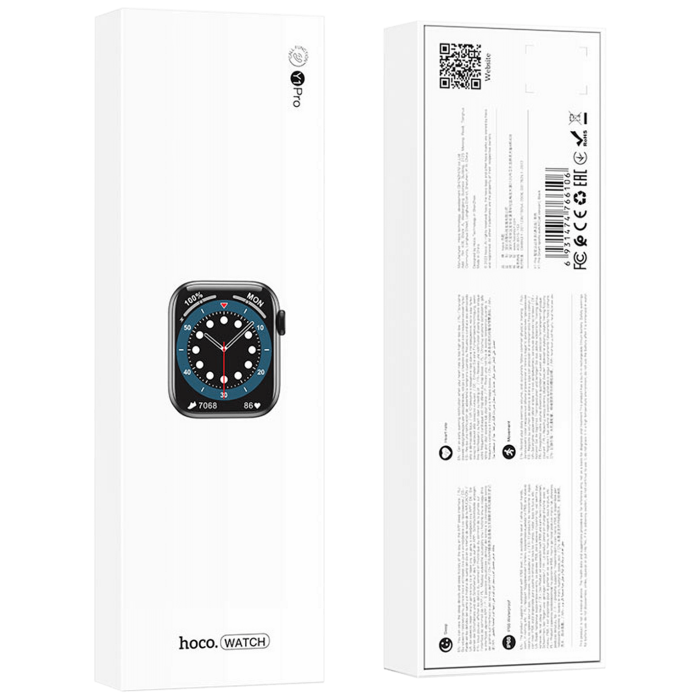 Pametni sat HOCO Y1 Pro 42mm crni-1