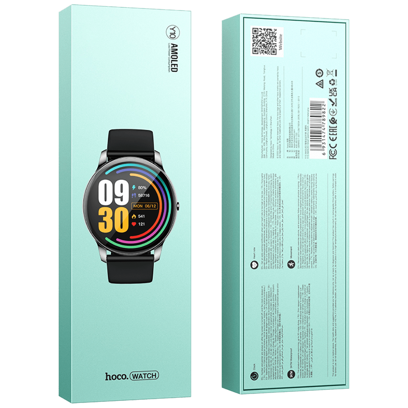 Pametni sat HOCO Y10 42mm crni-1