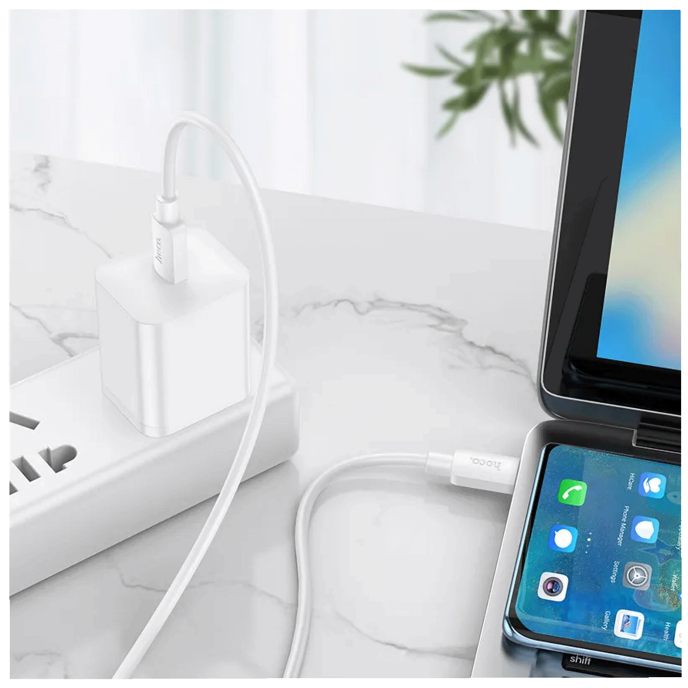 hoco. USB kabl za smartphone, type C, 60W bijela- X96 Hyper, 60W bijela-3