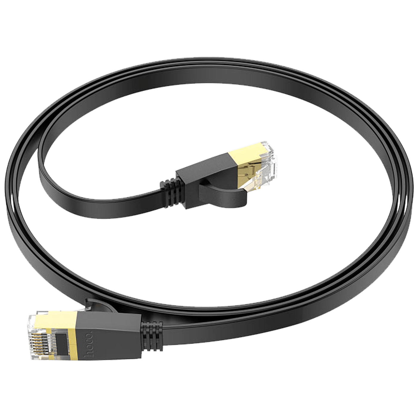 hoco. Mrežni kabl, CAT6, Gigabit Ethernet, flat, 1 met. crna - US07 General, 1 met.-2