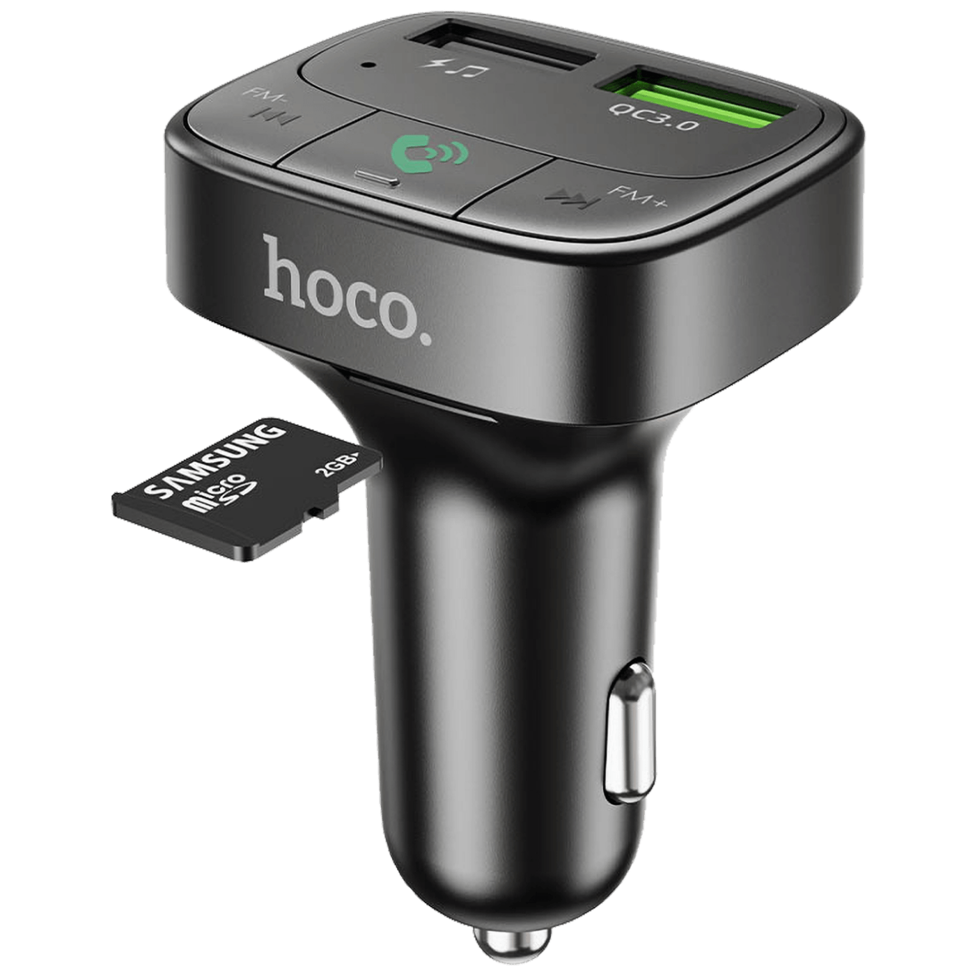 hoco. FM modulator, Bluetooth, 12/24V, 2 x USB, microSD, PD 18W - E59 Promise-2