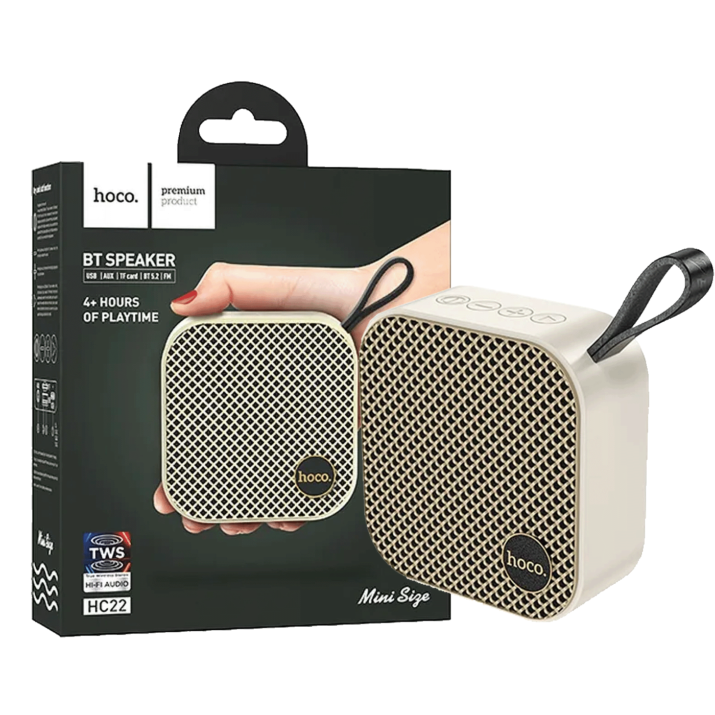 Bluetooth zvučnik HOCO HC22 BT, 1200 mAh, 5W bijeli