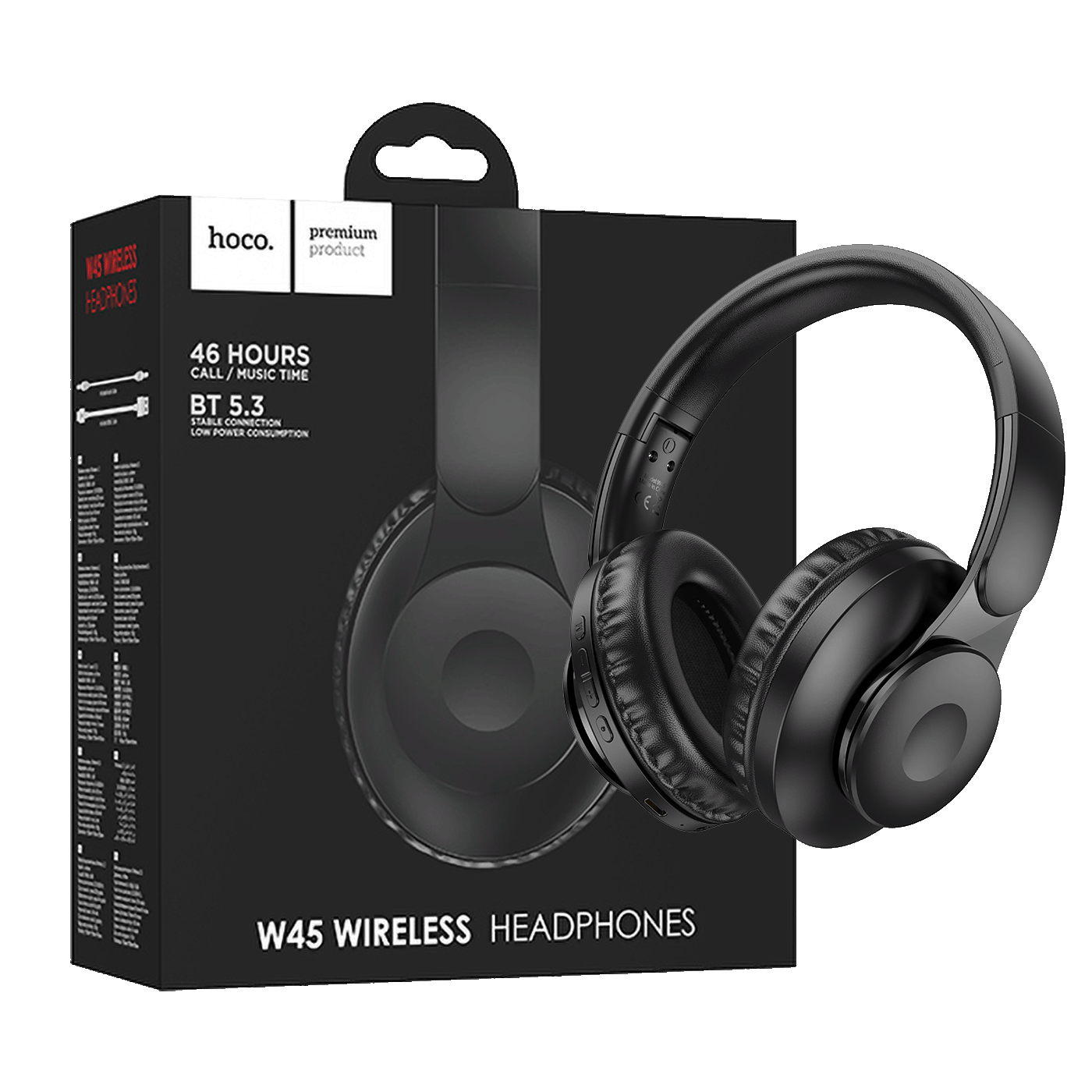 Slušalice HOCO W45 Enjoy bežične, Bluetooth crna