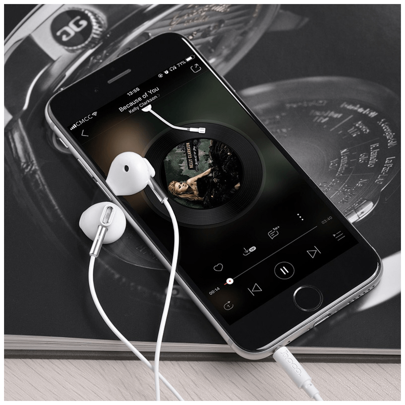 Slušalice sa mikrofonom HOCO 3.5 mm,dužina kabela 1.2 met,bijela - M57 Sky sound bijela-3