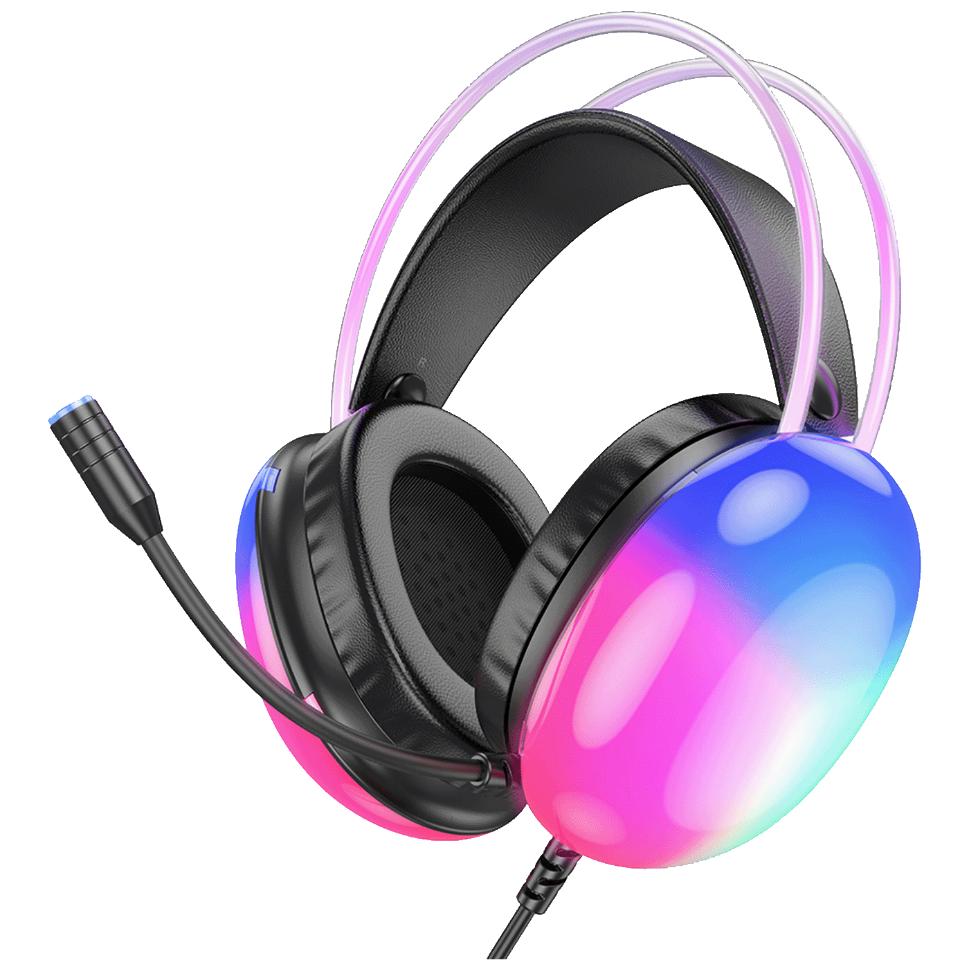 hoco. Slušalice sa mikrofonom, gaming, USB, LED - W109 Plus Rich-1