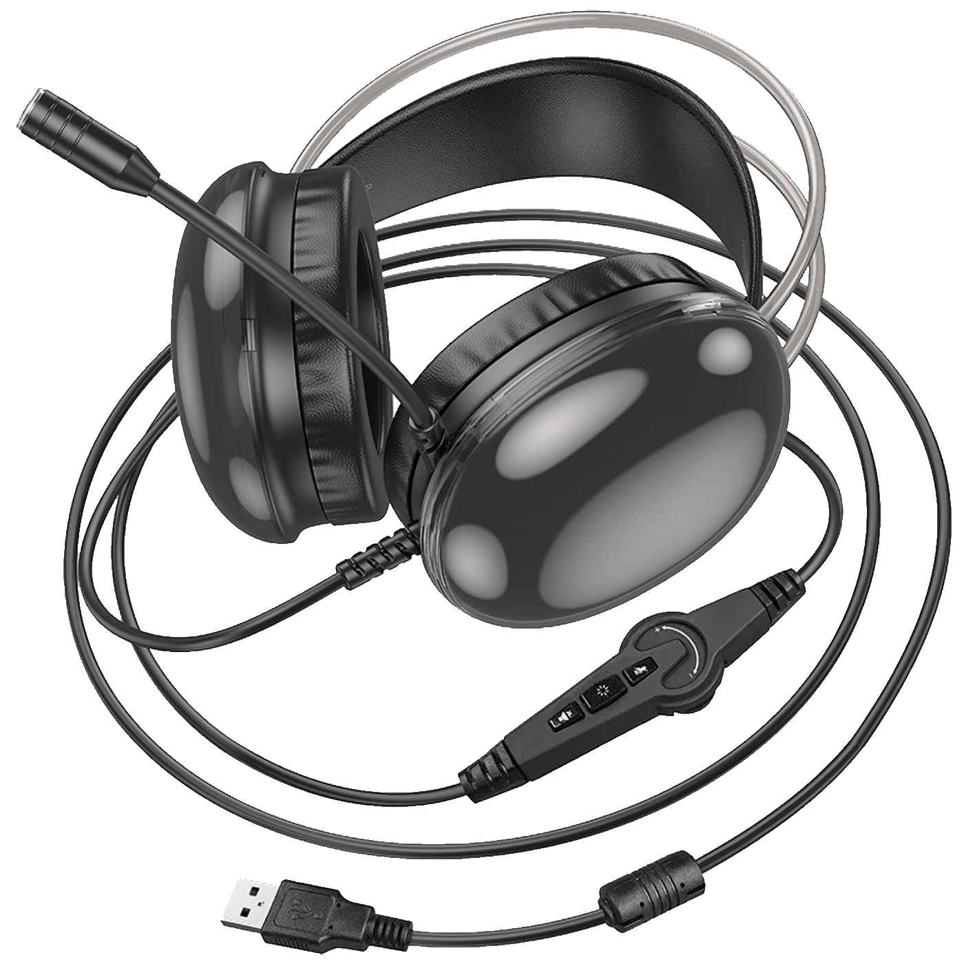 hoco. Slušalice sa mikrofonom, gaming, USB, LED - W109 Plus Rich-3