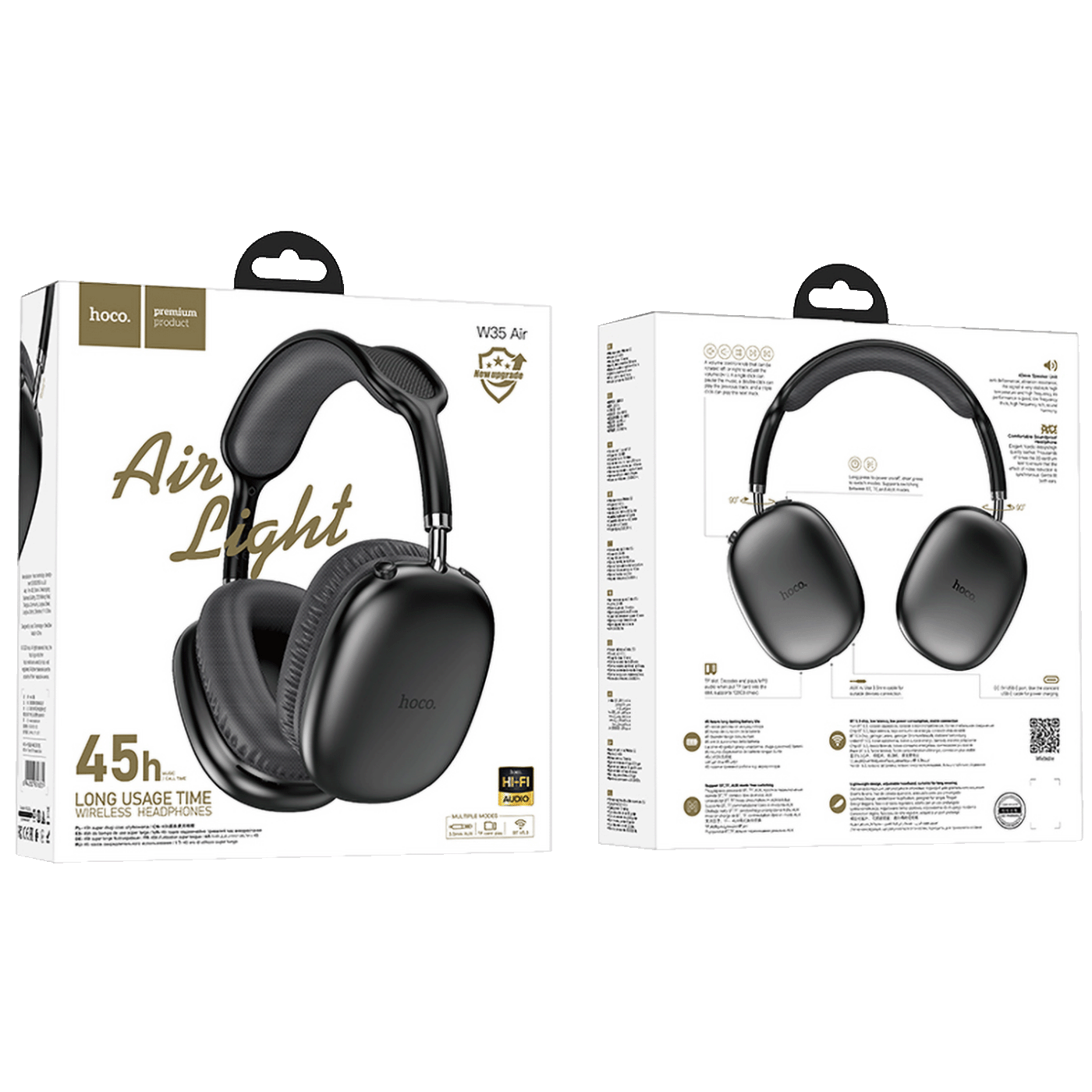 Slušalice HOCO W35 Air bežične, Bluetooth Triumph Black-2