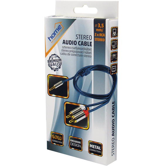 Kabel HOME RCA x 2 / 3,5mm x 1, dužina 1.0m-1