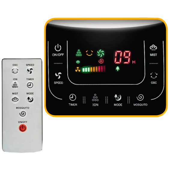 Ventilator HOME SFM 42/BK sa raspršivačem vode, daljinski upravljač, 90W-2