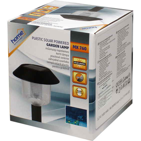 Solarna vrtna LED lampa HOME plastična, 600 mAh - MX 760-1