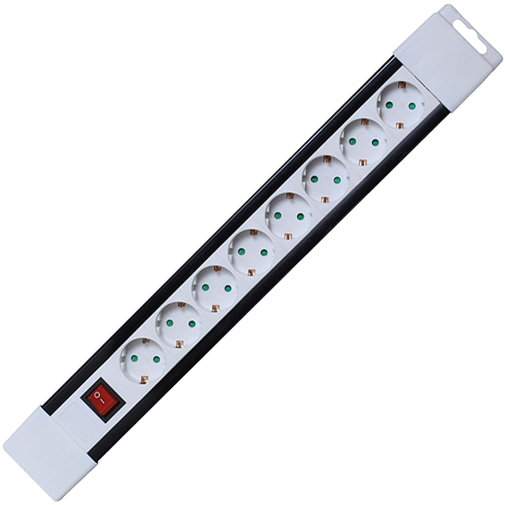 Produžni kabel HOME PNV 08K/WH 8 utičnica, prekidač, 1,0mm², 2 met bijeli