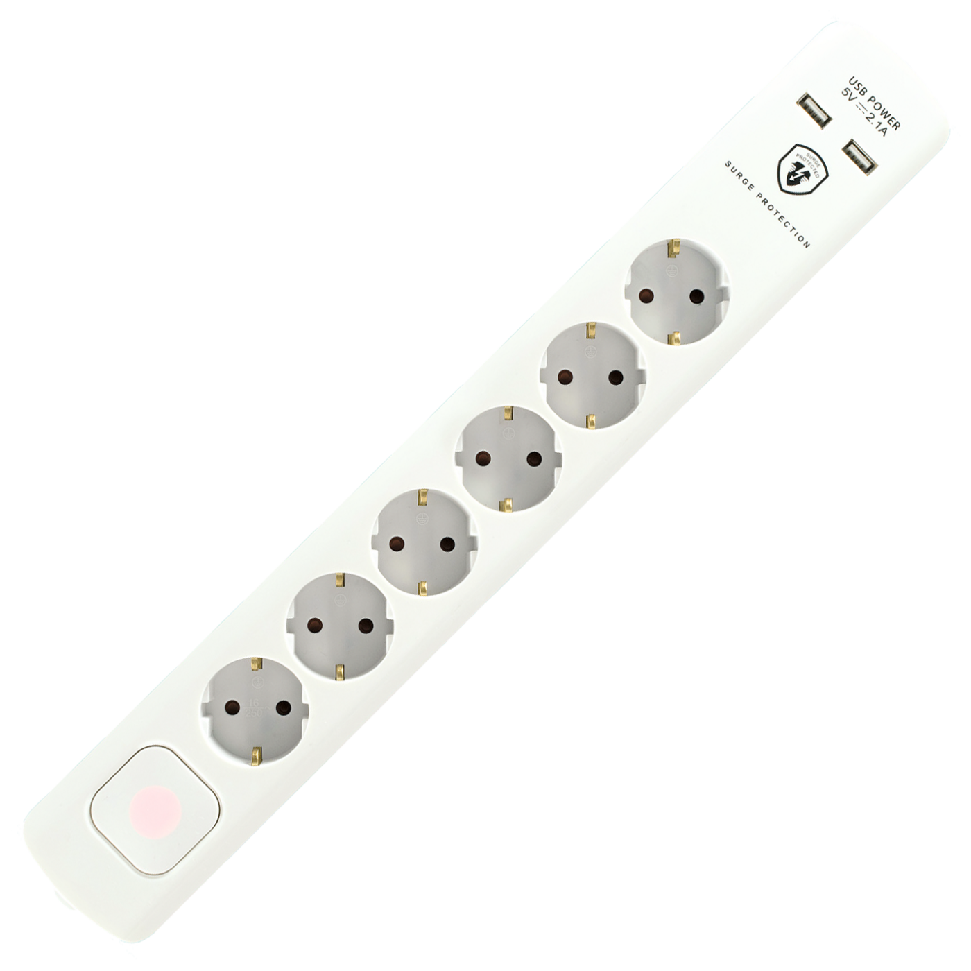 Produžni kabel HOME NVT 06K USB/WH 6 utičnica, 1.5mm², 1.4 met