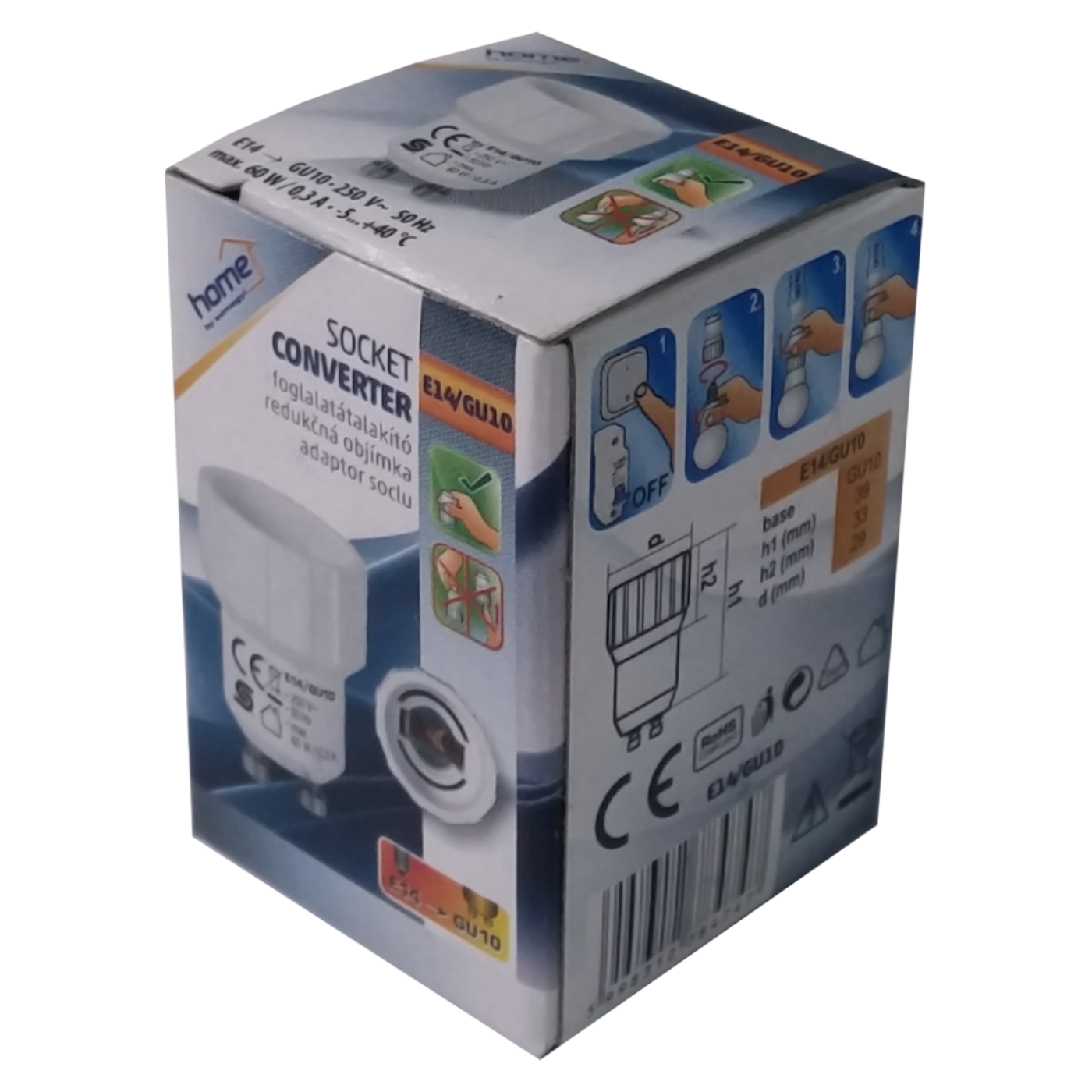 Adapter HOME GU10 na E14 - E14/GU10-1