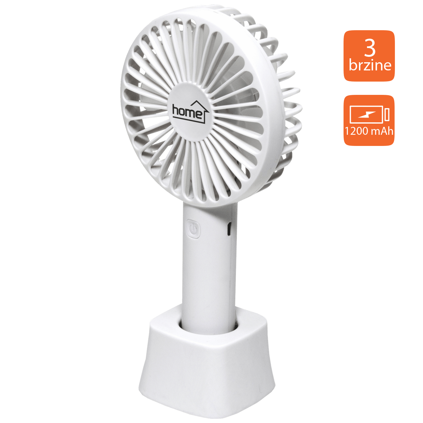 Ventilator ručni / stolni HOME HF 9/WH promjer 9 cm, Li-Ion 800mA-0