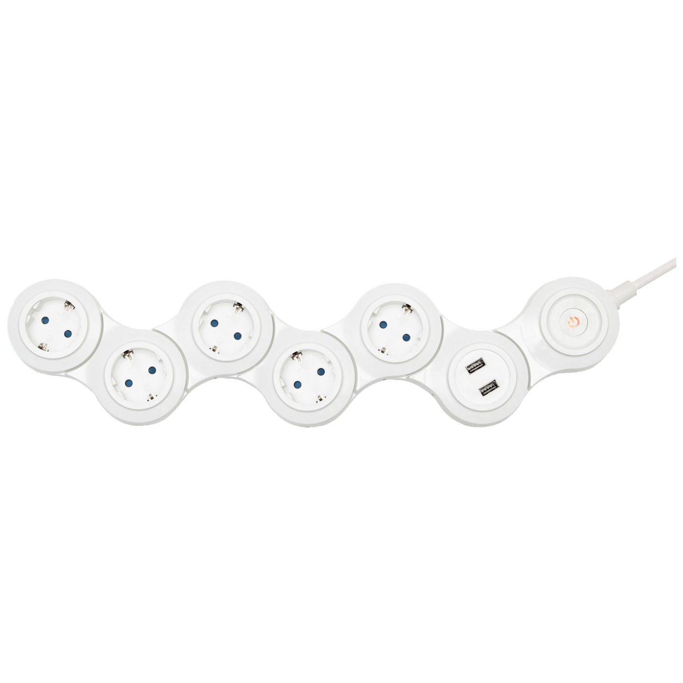 Produžni kabel HOME NVH 05K USB 5 utičnica 1.5 mm² 1.4 met
