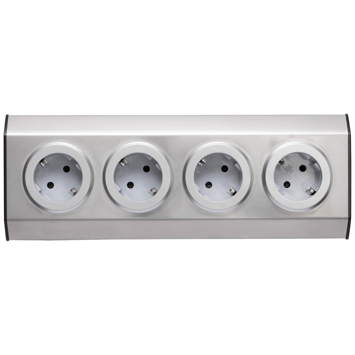 Strujni razdjelnik HOME KNV 04 sa 4 utičnice, INOX