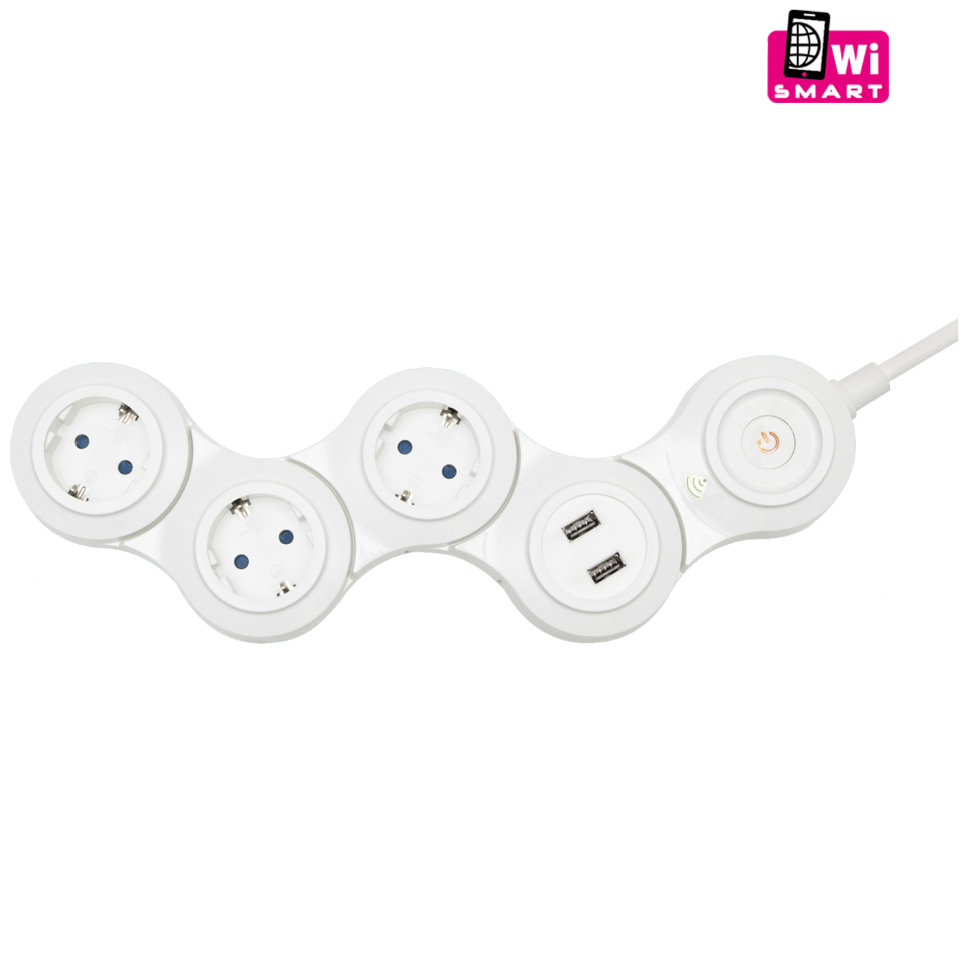 Produžni kabel HOME SMART NVH 03K/WIFI 3 utičnice, USB, WiFi-0