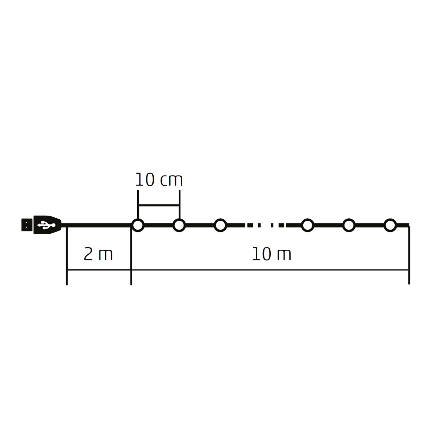 Dekorativna rasvjeta HOME micro LED svjetlosni niz - ML 112 RGB-4