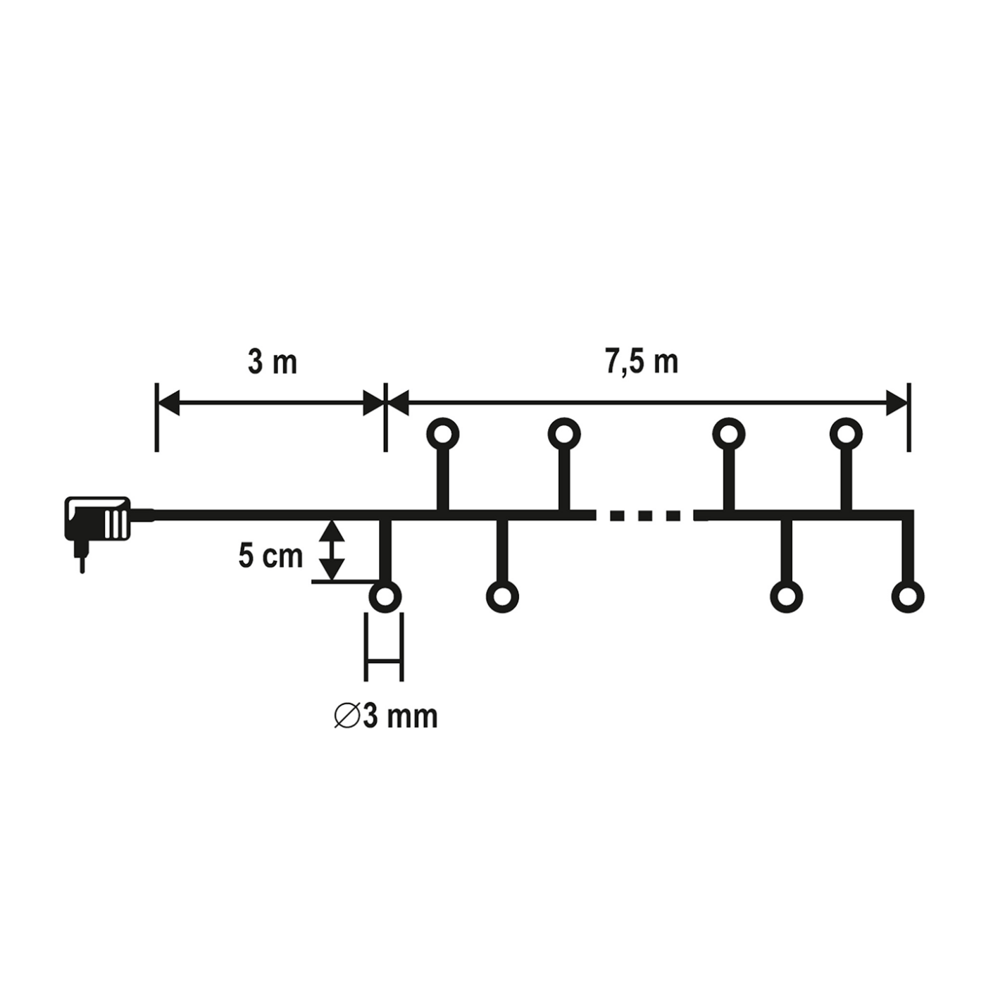 Dekorativna rasvjeta HOME LED svjetlosni niz - LC 768/WW-3