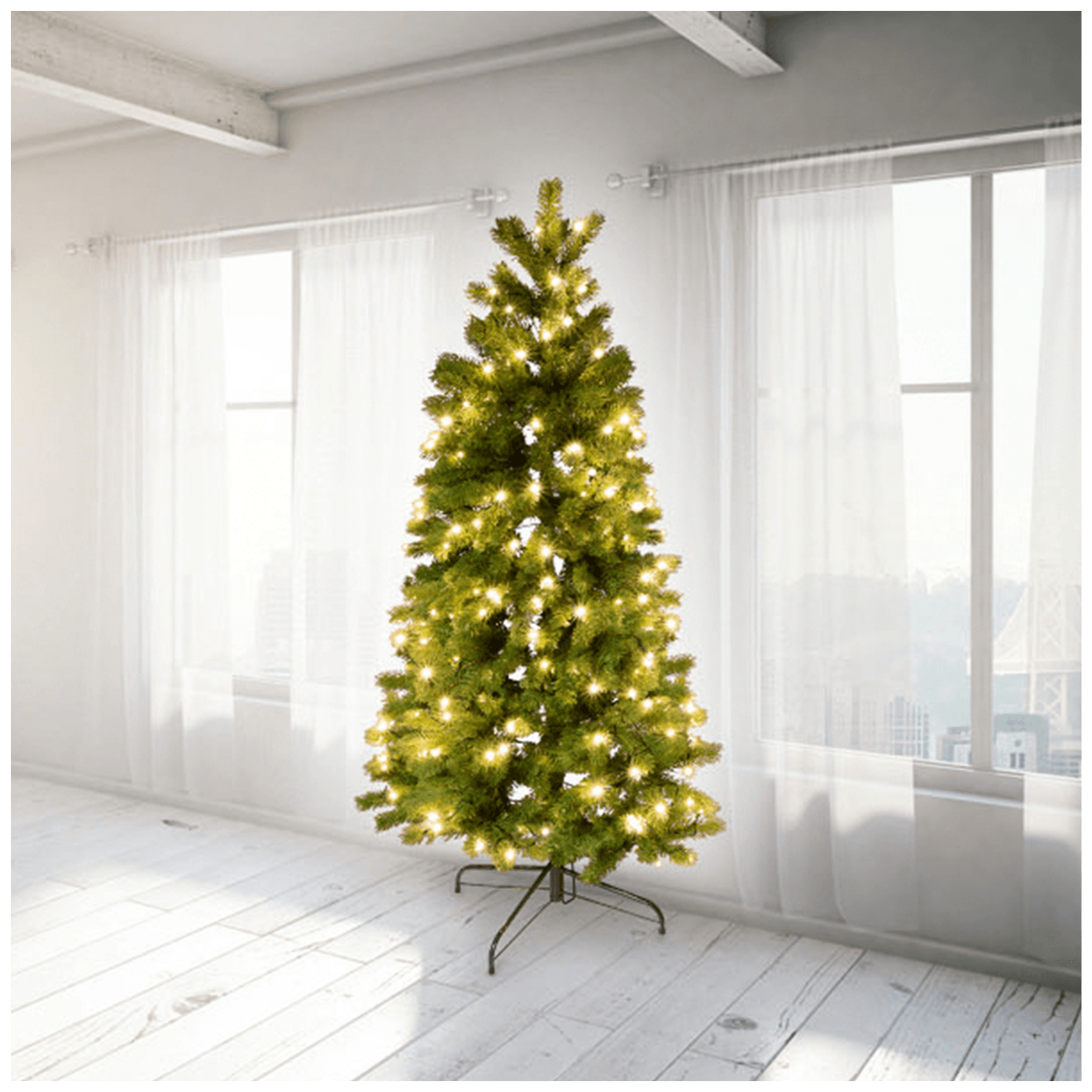 Dekorativni bor HOME KMF 7/180 (LED rasvjeta, 3D + 2D iglice, 180 cm, 240 toplo bijelih LED dioda, za unutarnju upotrebu)-1