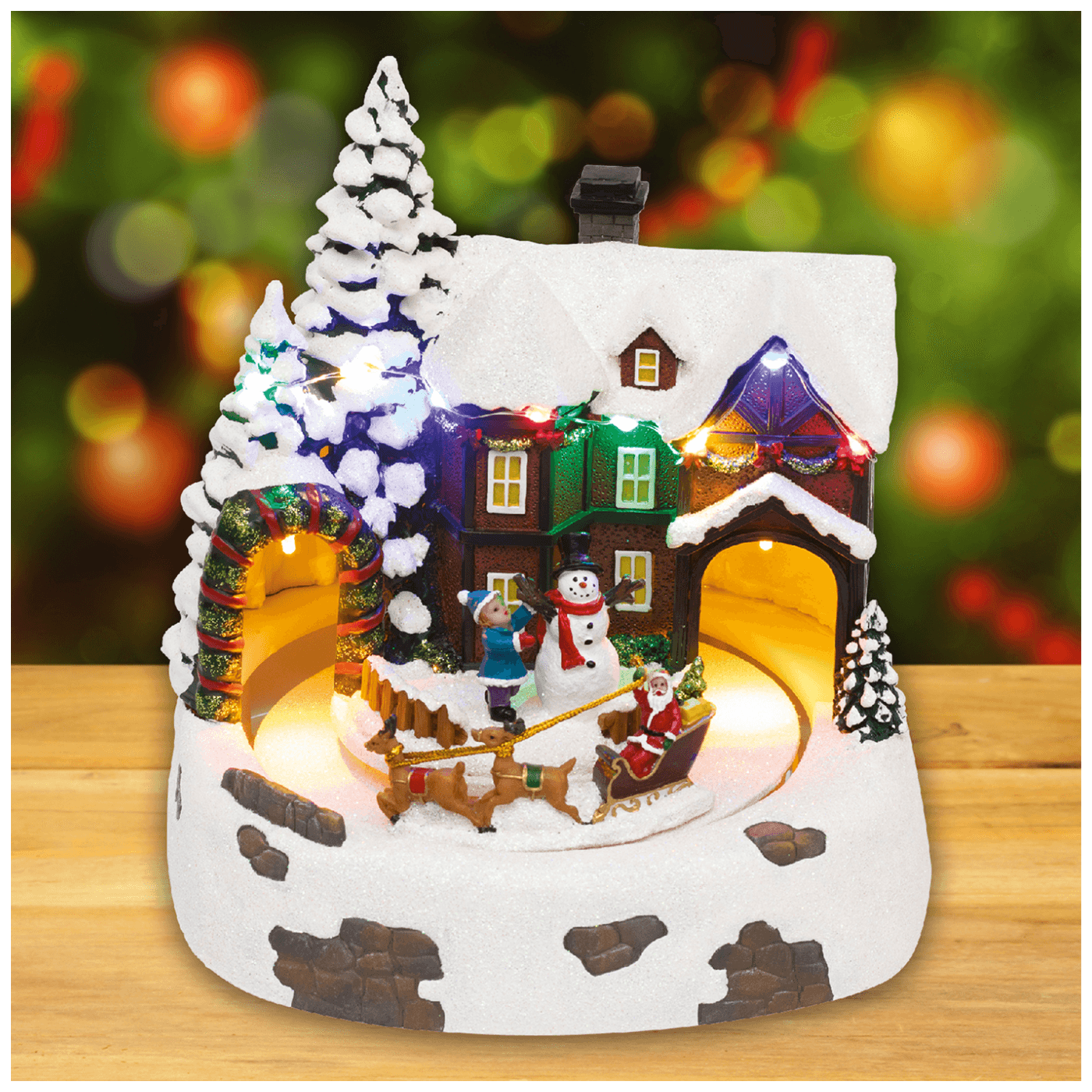 Dekorativna LED rasvjeta HOME Diorama, snježna kuća - DRM 15-1