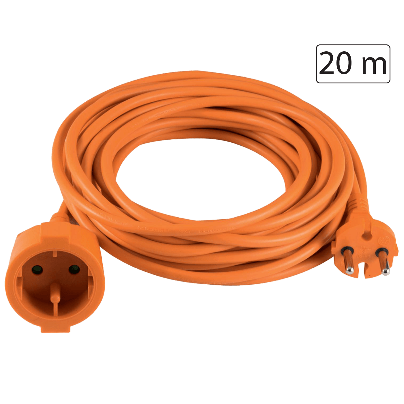 home Produžni strujni kabl 1 utičnica, 20m, H05VV-F, orange - NV 4-20/OR/1,5-0