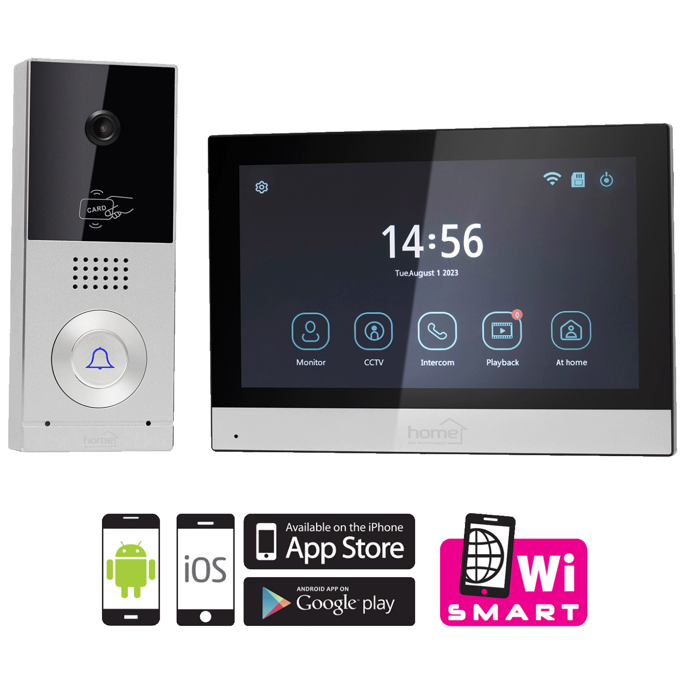 Video interfon HOME DPV SMART 7" zaslon, AHD kamera, RFID, IP65-1