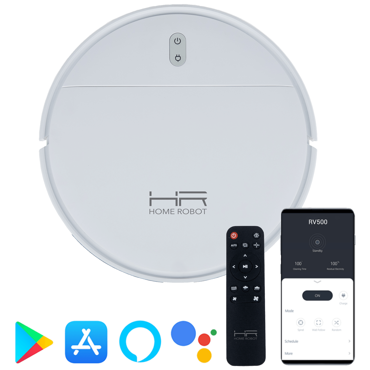 Usisavač HOME RV500 Robot, Wifi, HEPA filter - Homerobot RV500 White-3
