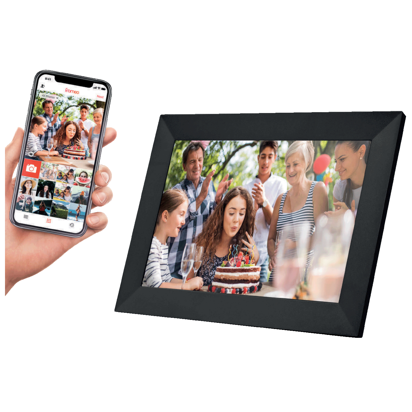 IRRADIO Digitalni foto okvir 10", IPS touch panel, WiFi - DPF-IR10B-2