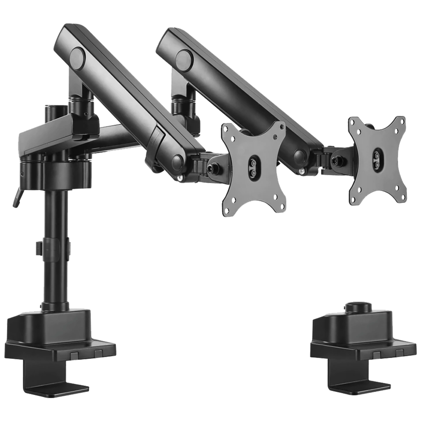 Stolni nosač MACLEAN MC-812 za 2 LCD monitora (17" - 32", nosivost do 16 kg, podesivi nagib i rotacija, visina 180 mm - 620 mm, VESA 75 x 75 ili 100 x 100 mm)-0