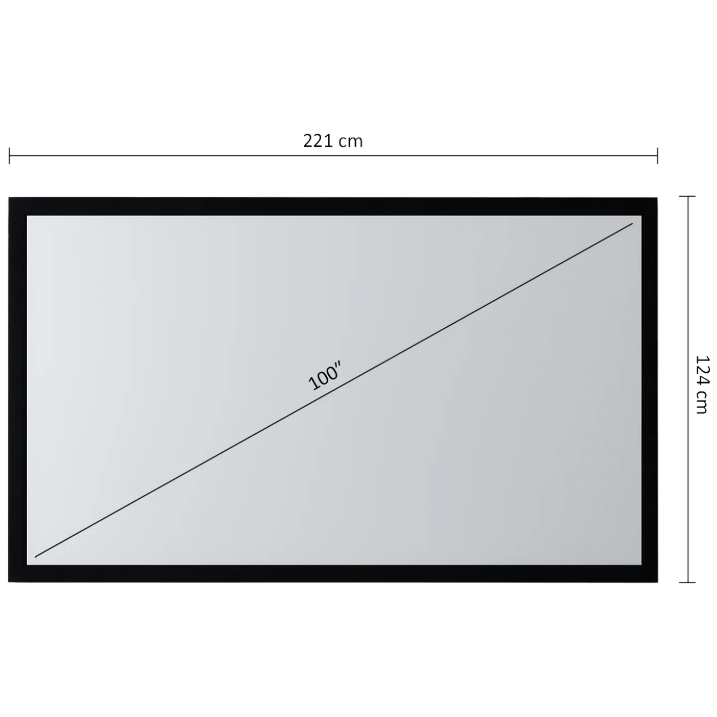 Maclean Platno za projektor, 221 x 124 cm - MC-921-2