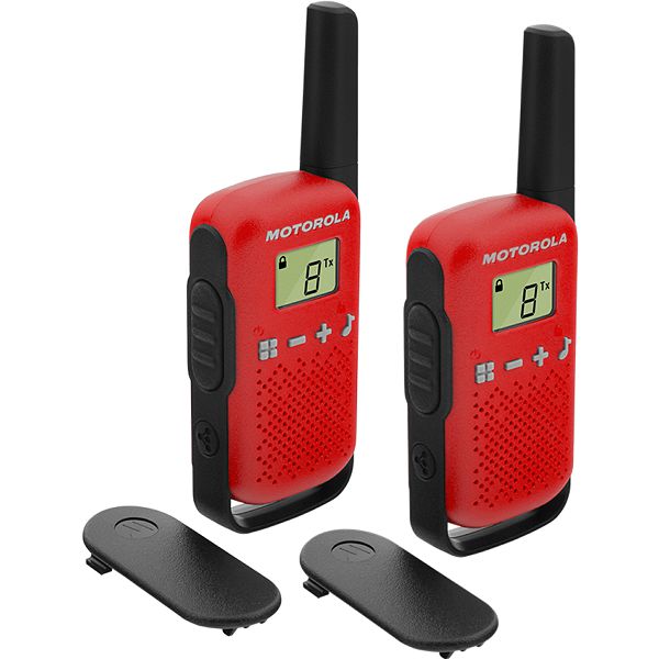 Motorola Walkie Talkie, domet 4 km, 16 kanala, crvena - TLKR T42 RD-3