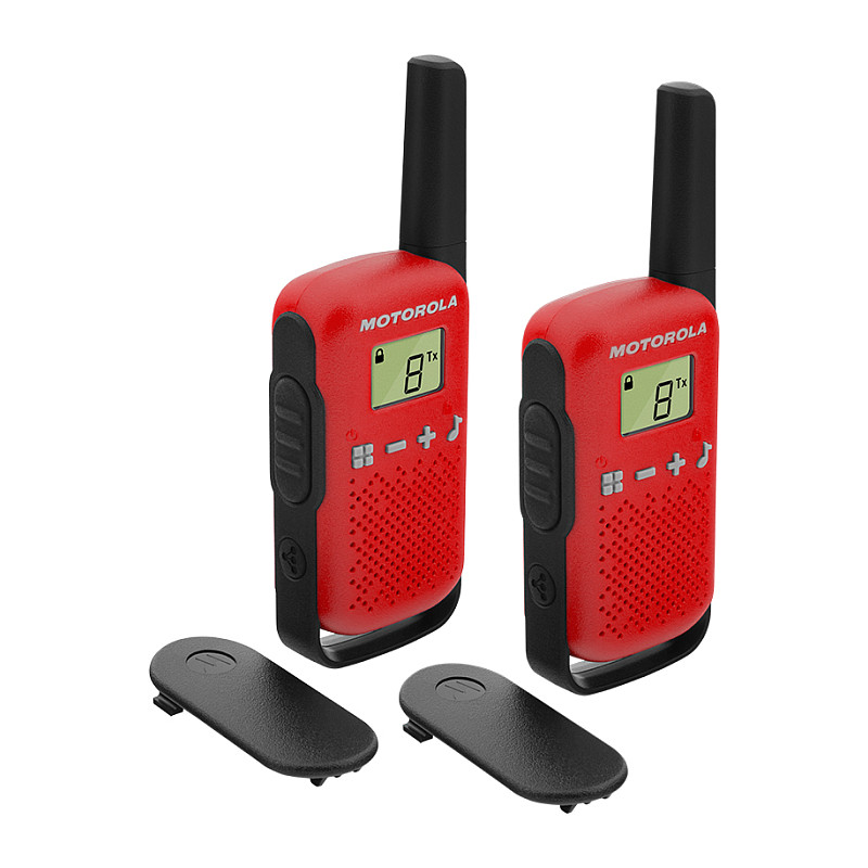 Motorola Walkie Talkie, domet 4 km, 16 kanala, crvena - TLKR T42 RD-4
