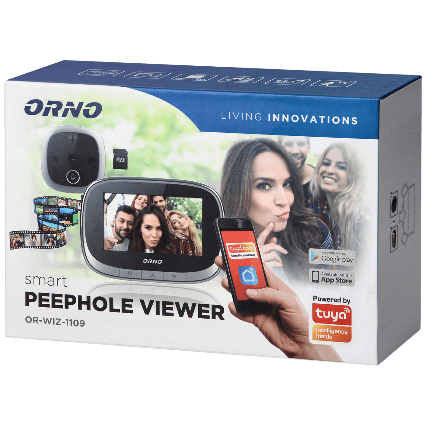 Orno Digitalna špijunka za ulazna vrata, 4.3", LCD, WiFi - OR-WIZ-1109-1