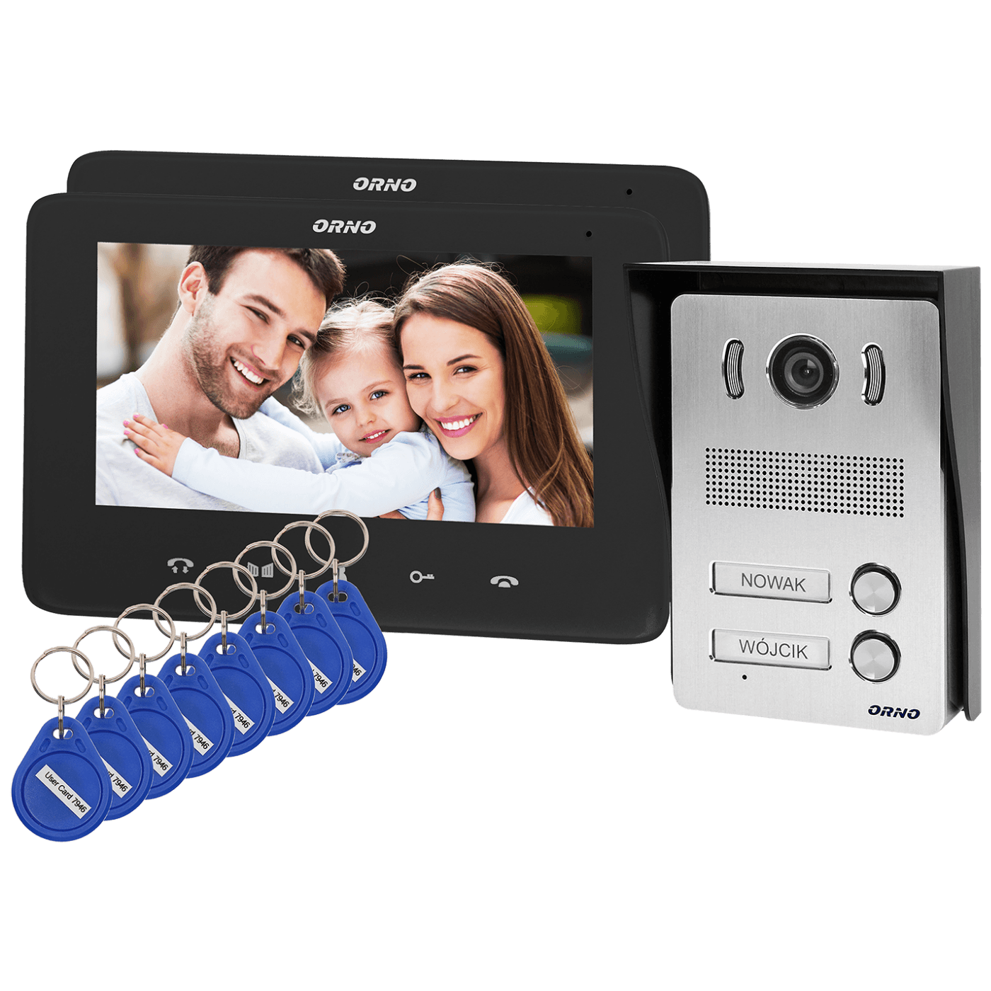 Video interfon ORNO Indi Multi N OR-VID-VP-1071/B 2 x 7"